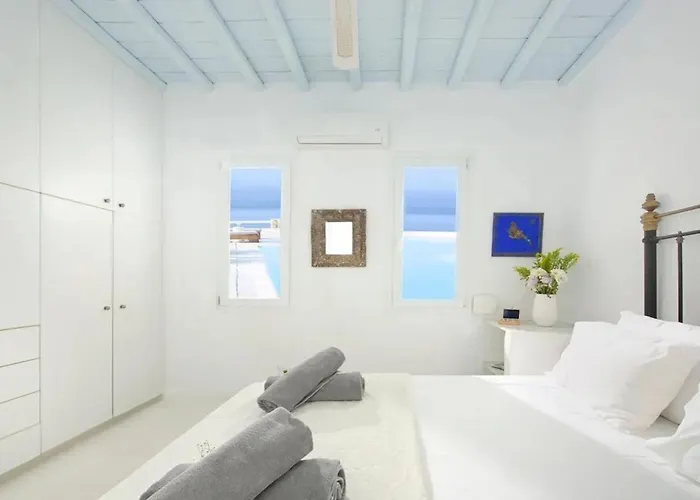 Paradisiacal With Pool And Sea View In Mykonos Agios Ioannis Diakoftis