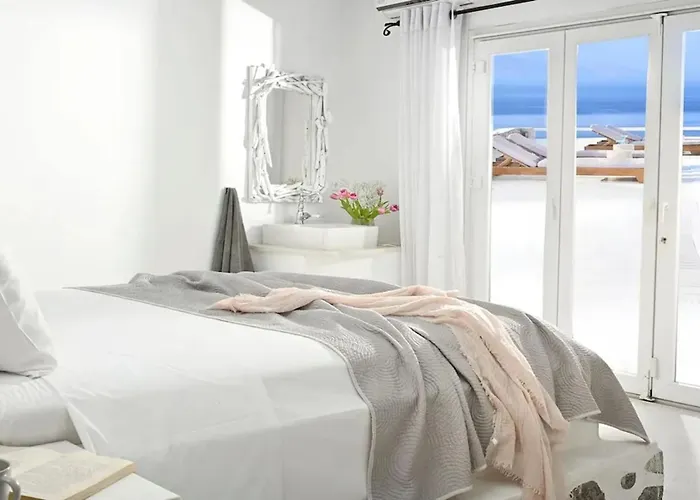 Paradisiacal With Pool And Sea View In Mykonos וילה Agios Ioannis Diakoftis