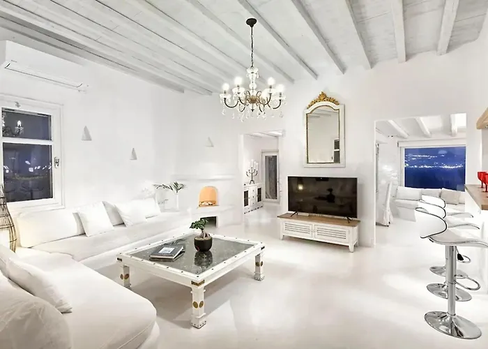 וילה Paradisiacal With Pool And Sea View In Mykonos Agios Ioannis Diakoftis